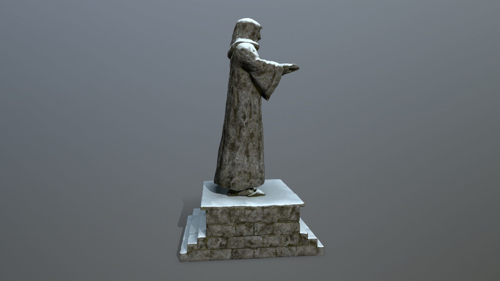 statue Low-poly 3D model_1