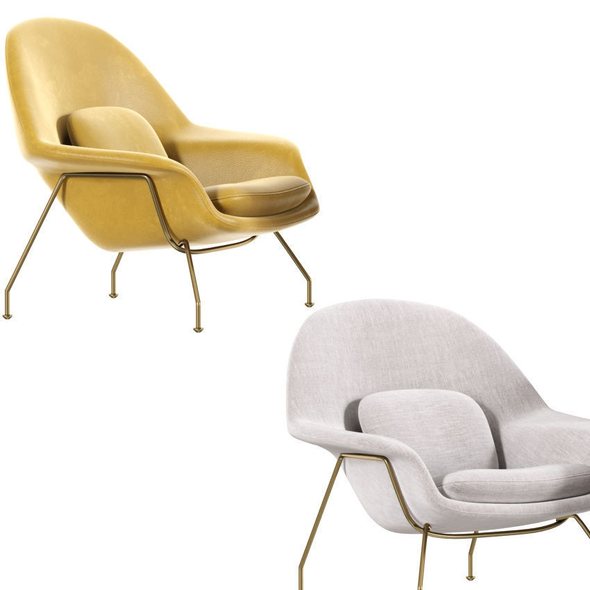 Womb Chair 3D model_2