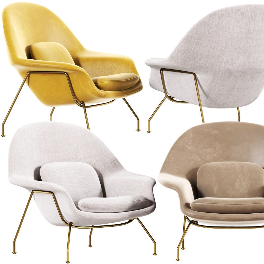 Womb Chair 3D model_1