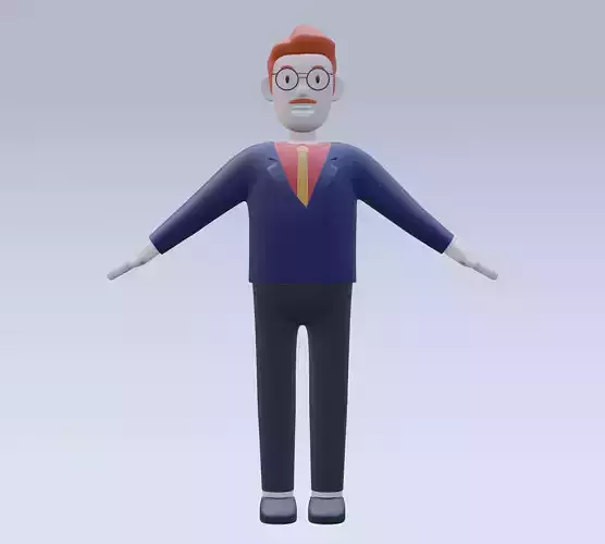 Cartoon Character middle age man 