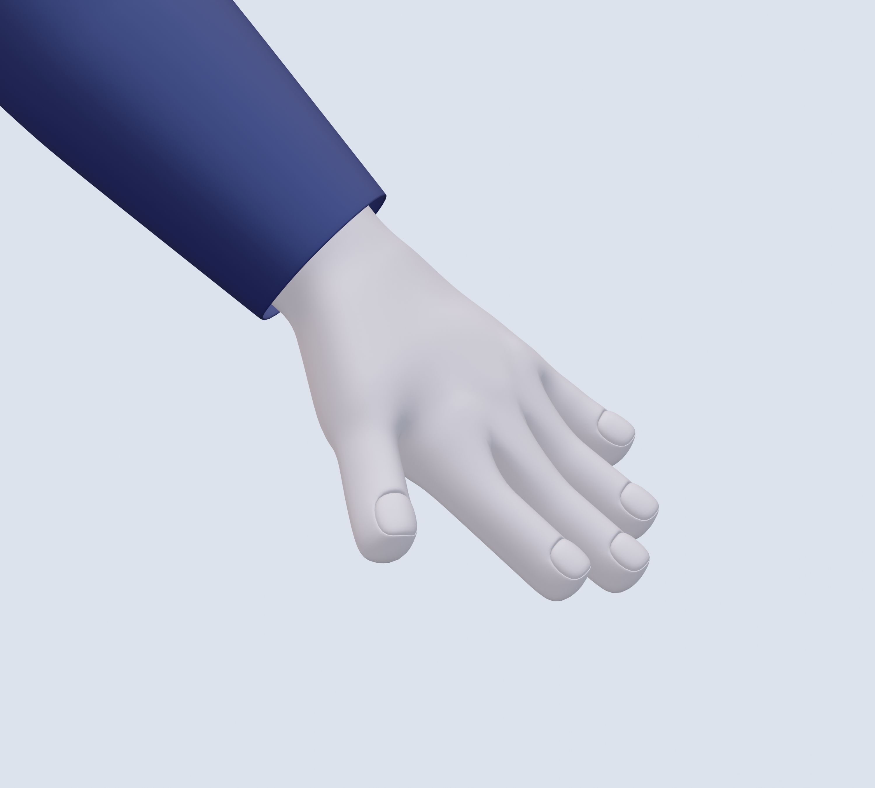 Cartoon Character middle age man  3D model_4