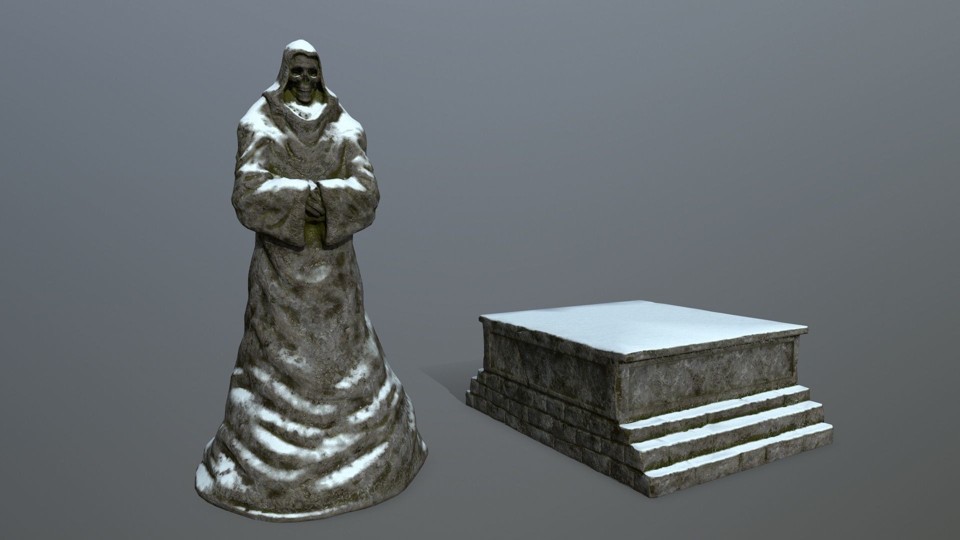 statue Low-poly 3D model_14