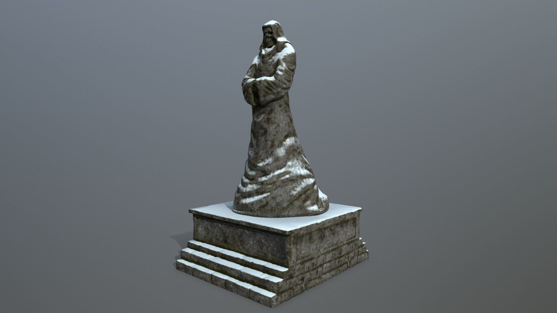 statue Low-poly 3D model_6