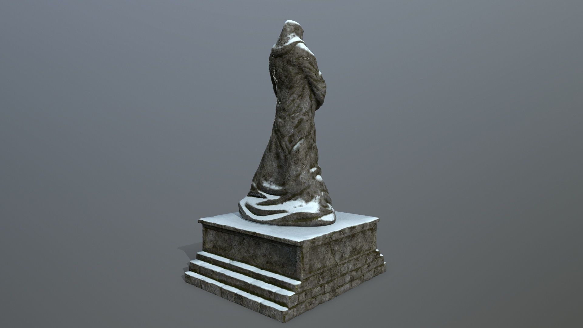 statue Low-poly 3D model_2