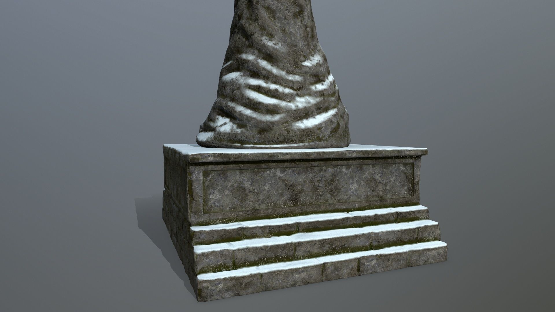 statue Low-poly 3D model_9