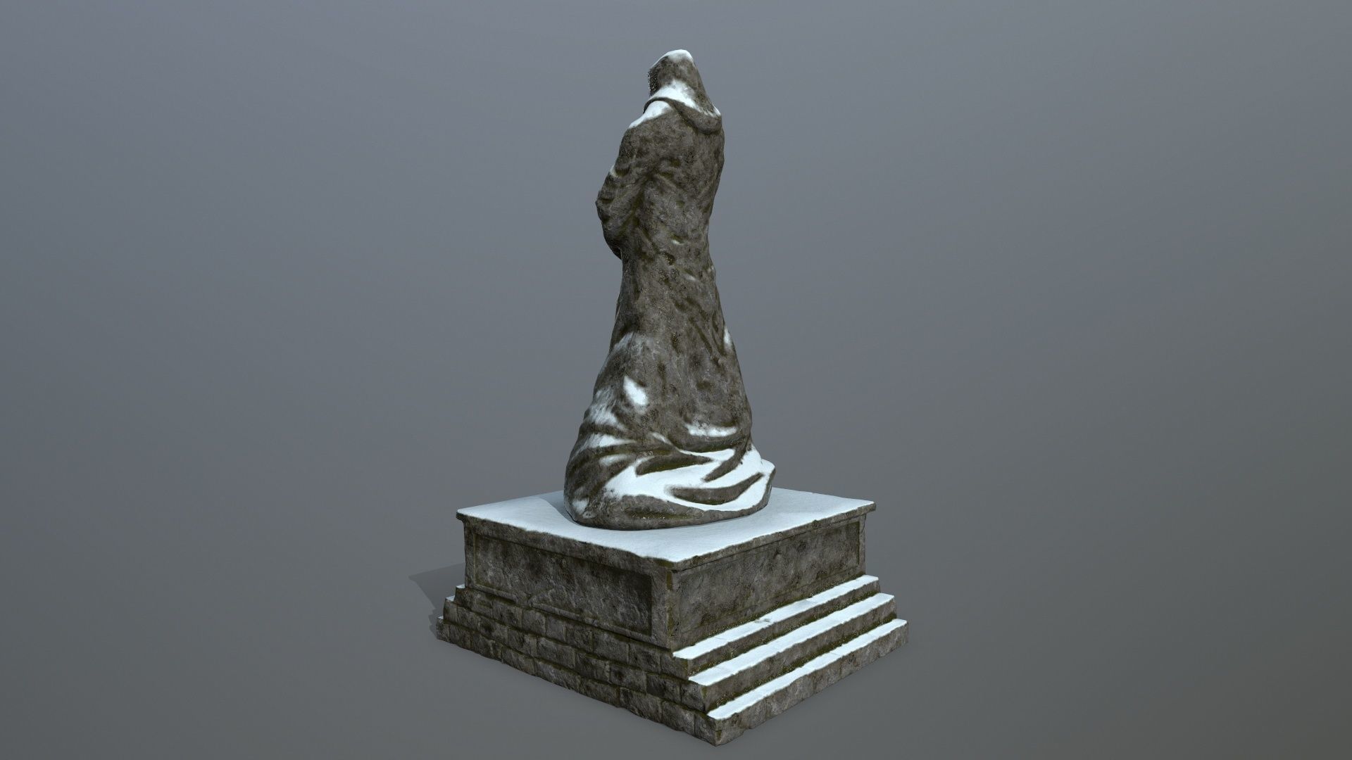 statue Low-poly 3D model_4