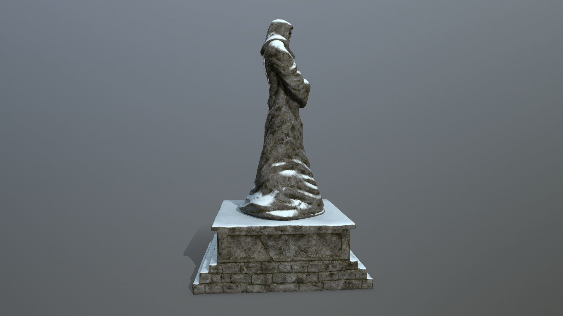 statue Low-poly 3D model_1