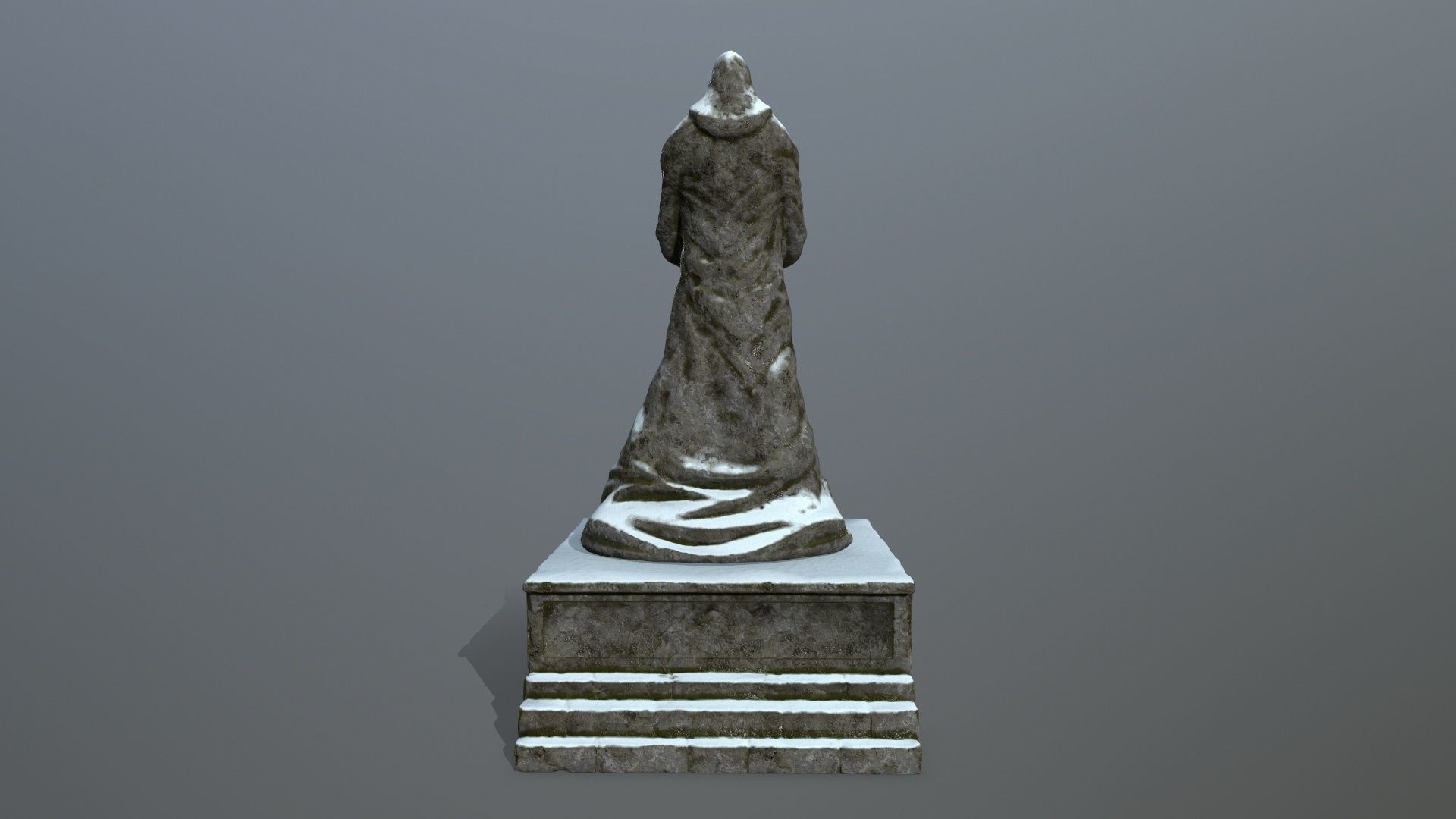 statue Low-poly 3D model_3