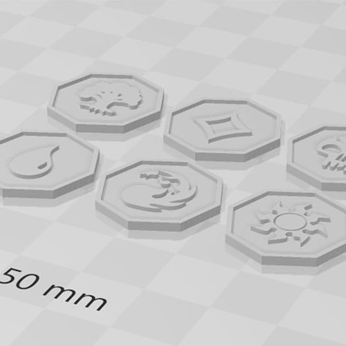 Mana Counters STL Files for Magic The Gathering  3D print model