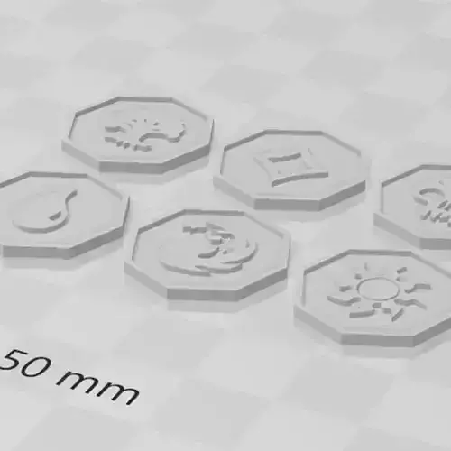 Mana Counters STL Files for Magic The Gathering  3D print model