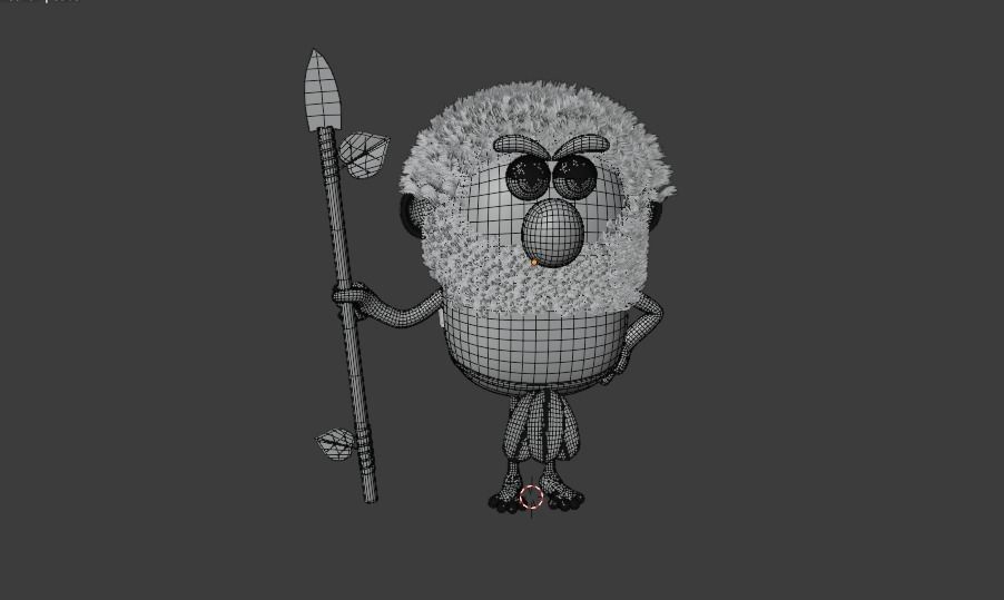 Fantasy charcter for animation Free 3D model_6