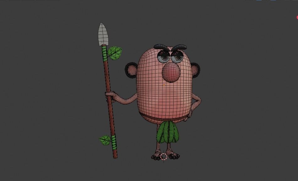 Fantasy charcter for animation Free 3D model_8