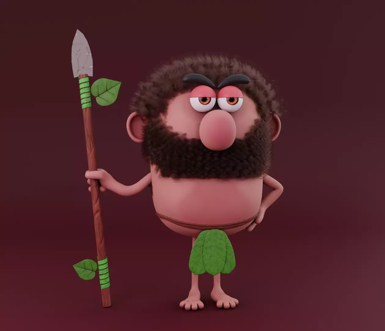 Fantasy charcter for animation Free 3D model_0