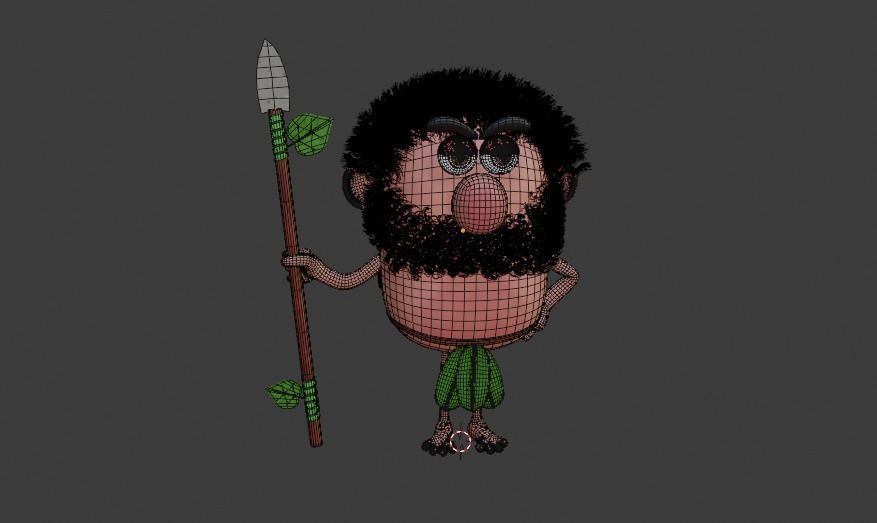 Fantasy charcter for animation Free 3D model_4