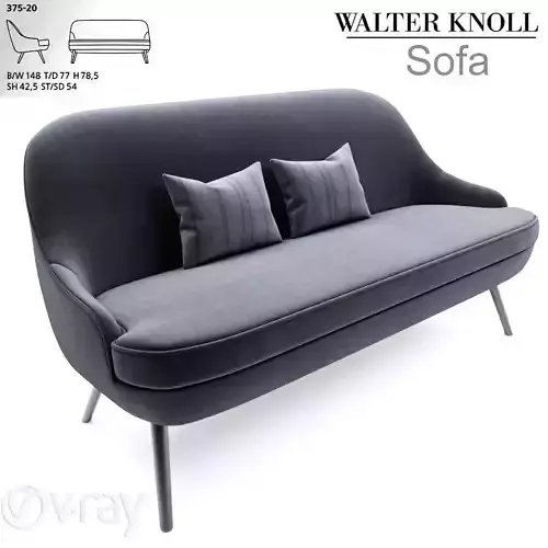 375 Walter Knoll Sofa 3D model