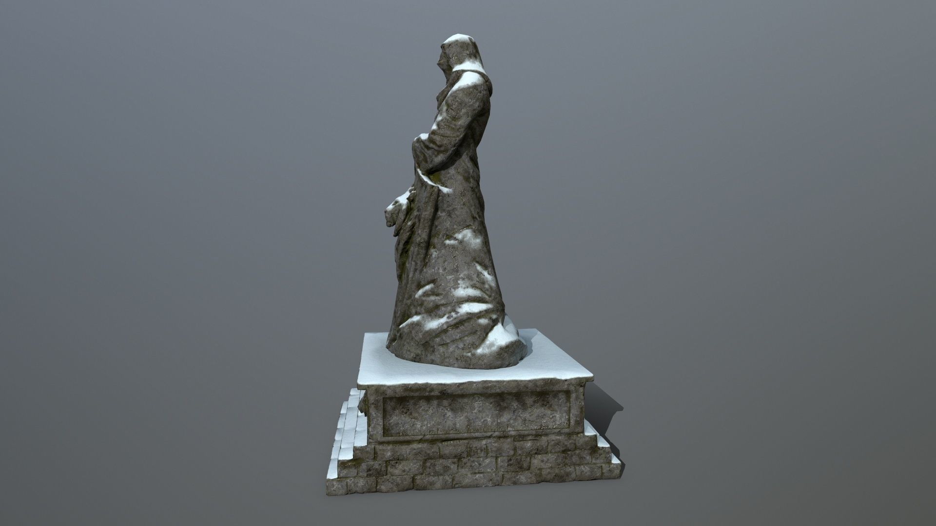statue Low-poly 3D model_7