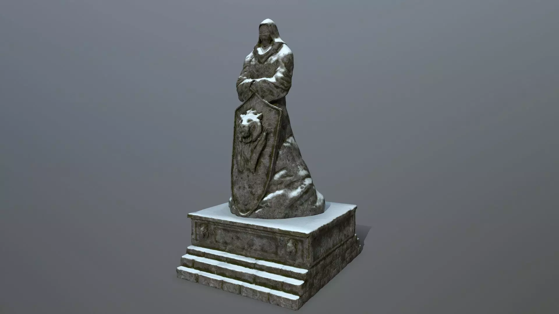statue Low-poly 3D model_0