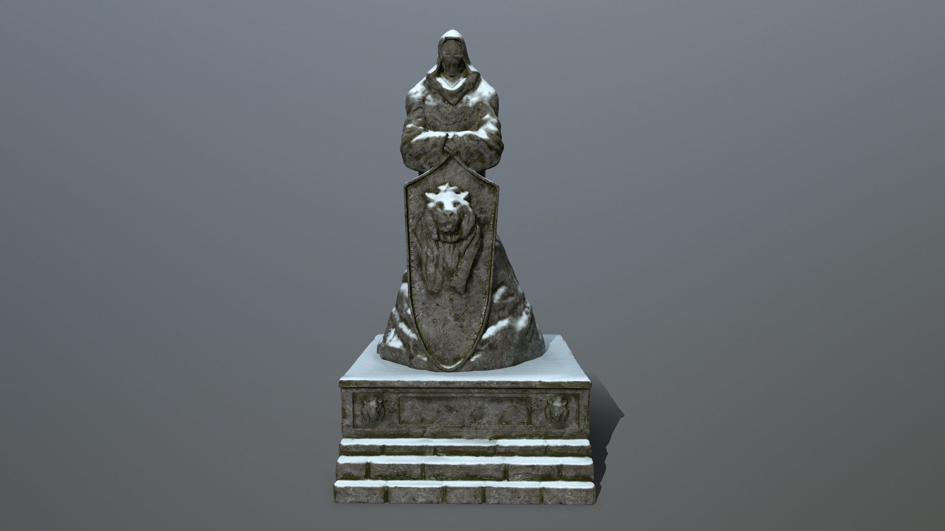 statue Low-poly 3D model_1
