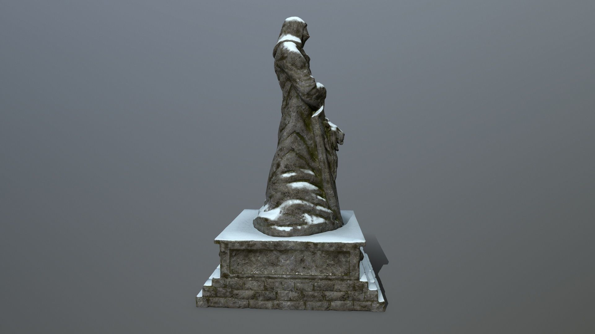 statue Low-poly 3D model_3