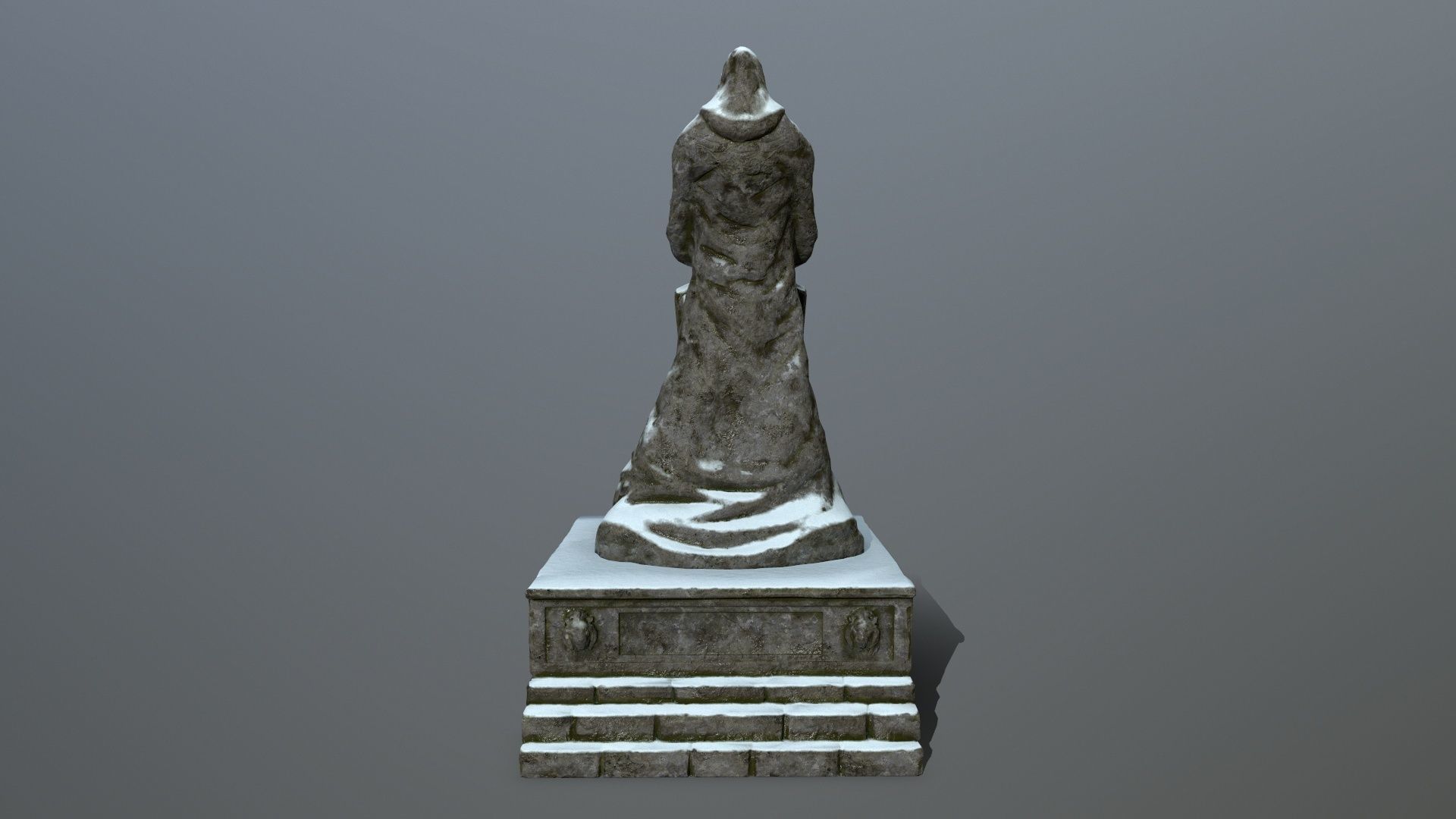 statue Low-poly 3D model_5
