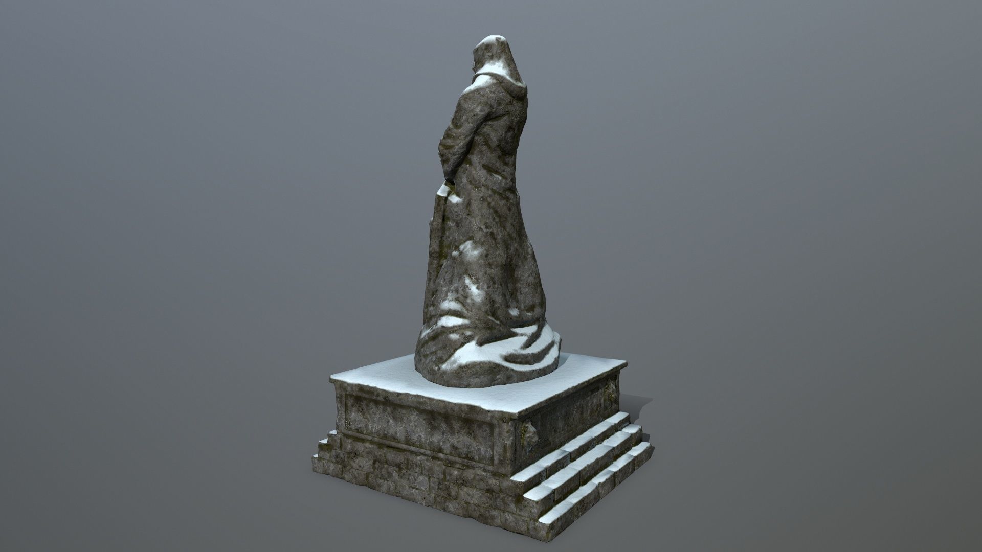 statue Low-poly 3D model_6