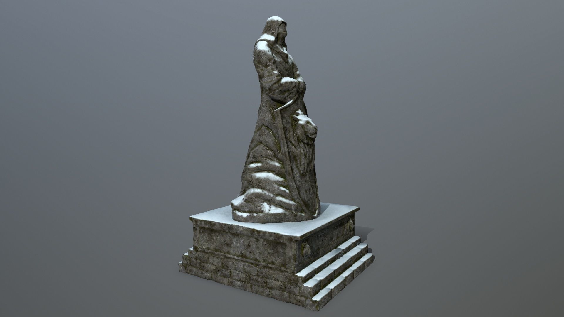 statue Low-poly 3D model_2