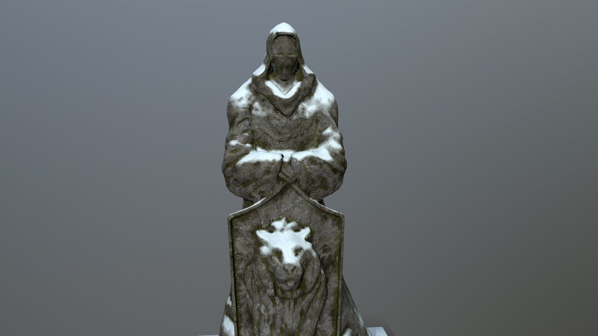 statue Low-poly 3D model_8