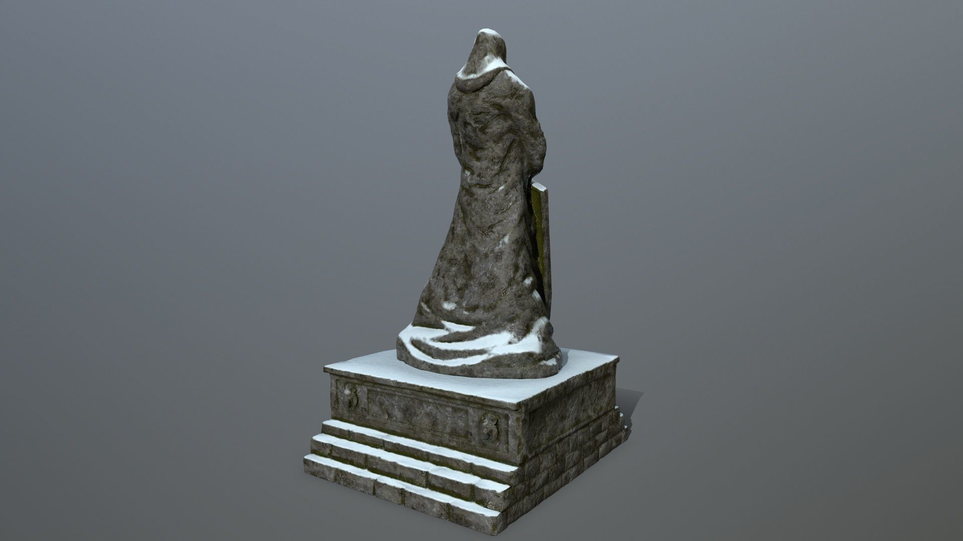 statue Low-poly 3D model_4