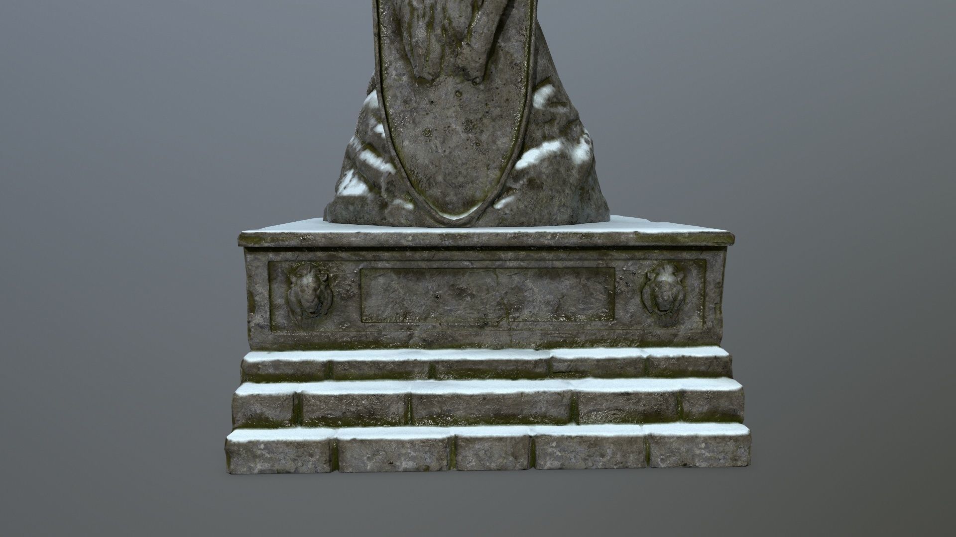 statue Low-poly 3D model_9