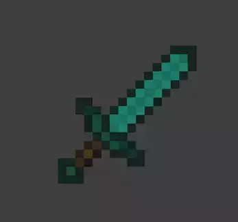 Minecraft Diamond Sword Low Poly