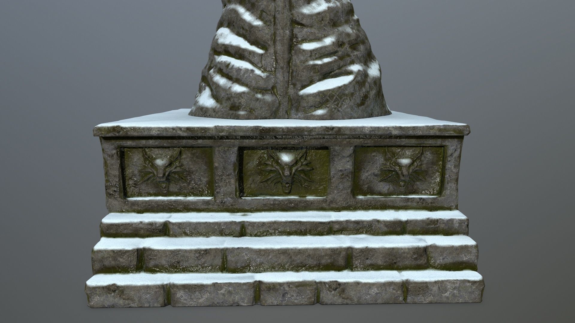 statue Low-poly 3D model_10