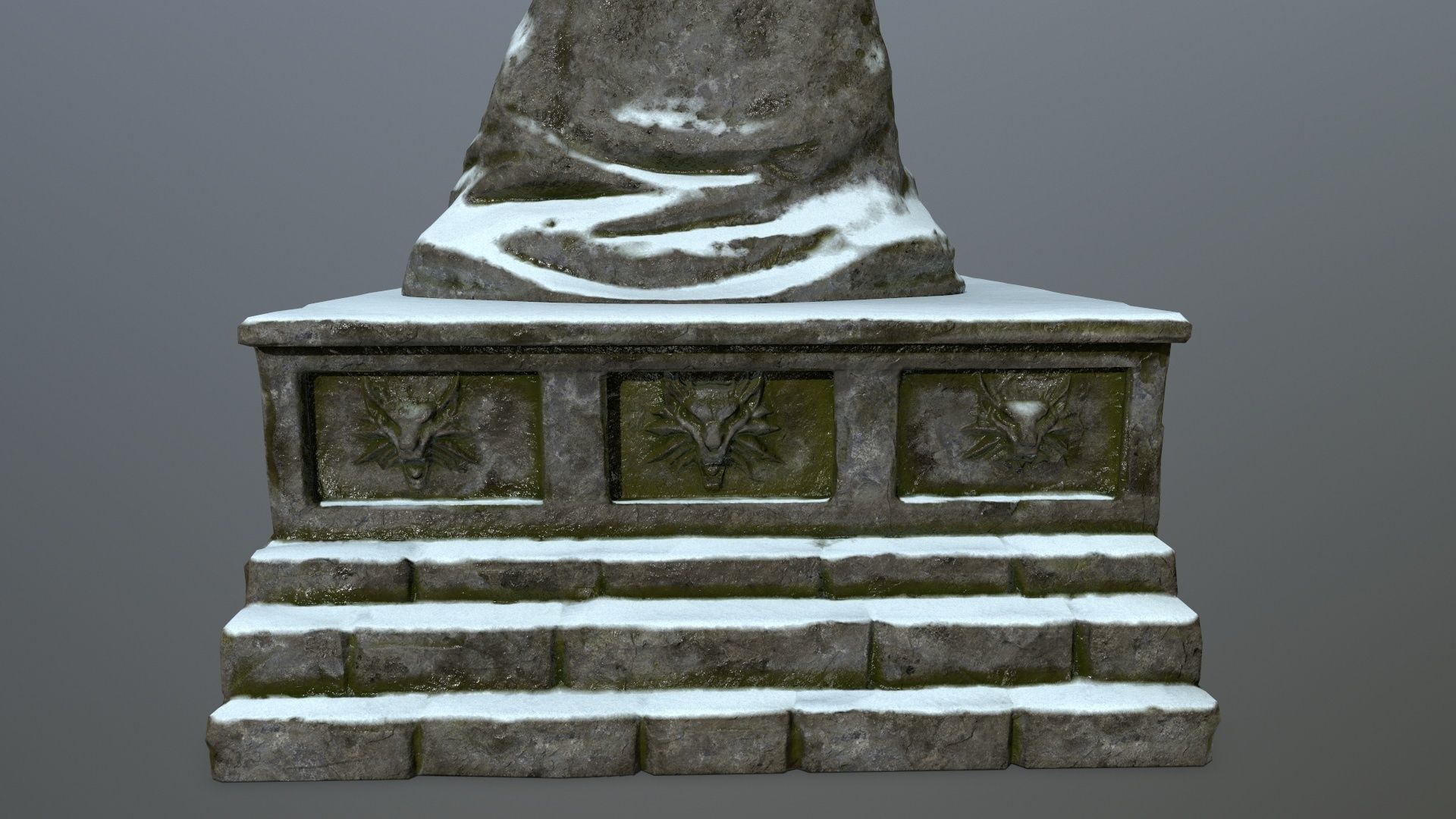 statue Low-poly 3D model_12