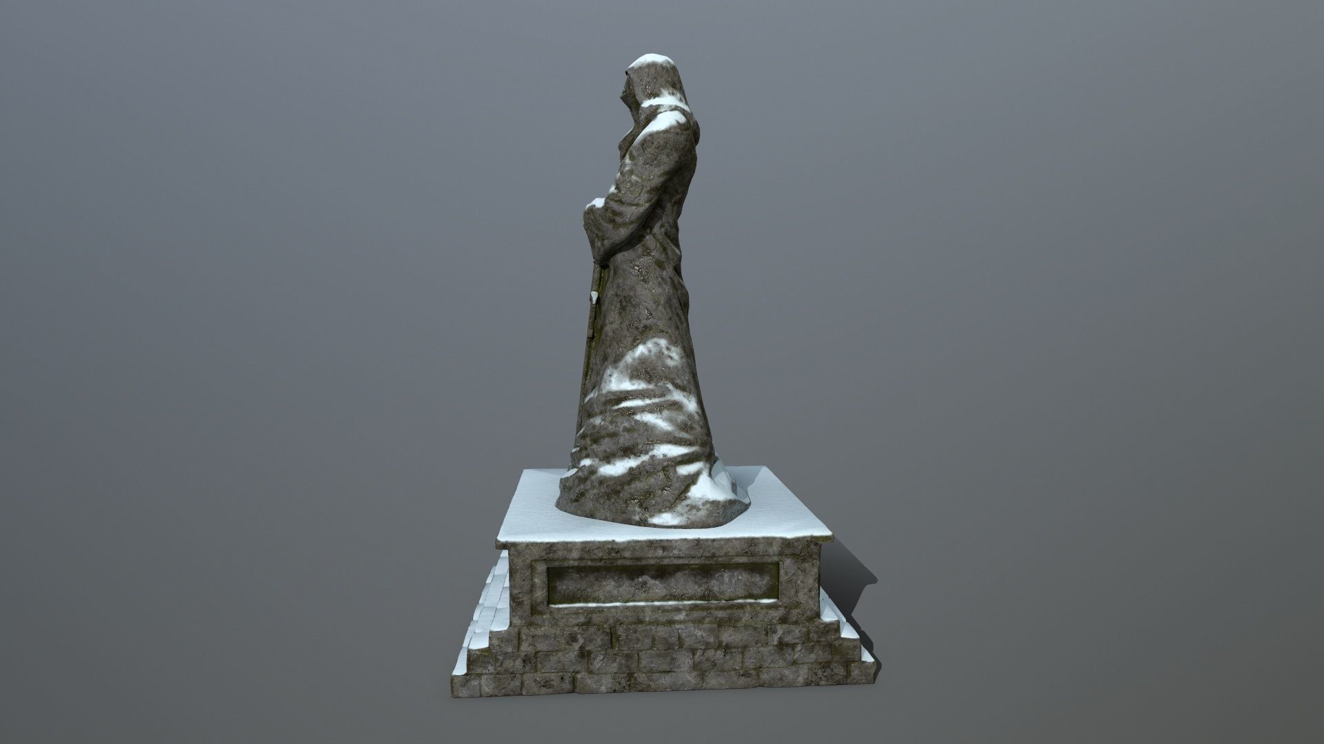 statue Low-poly 3D model_6