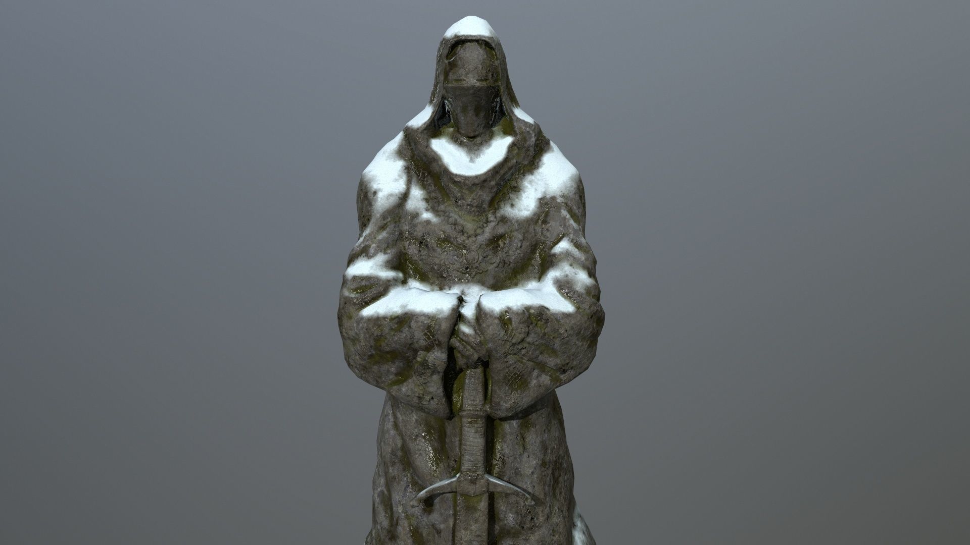 statue Low-poly 3D model_9