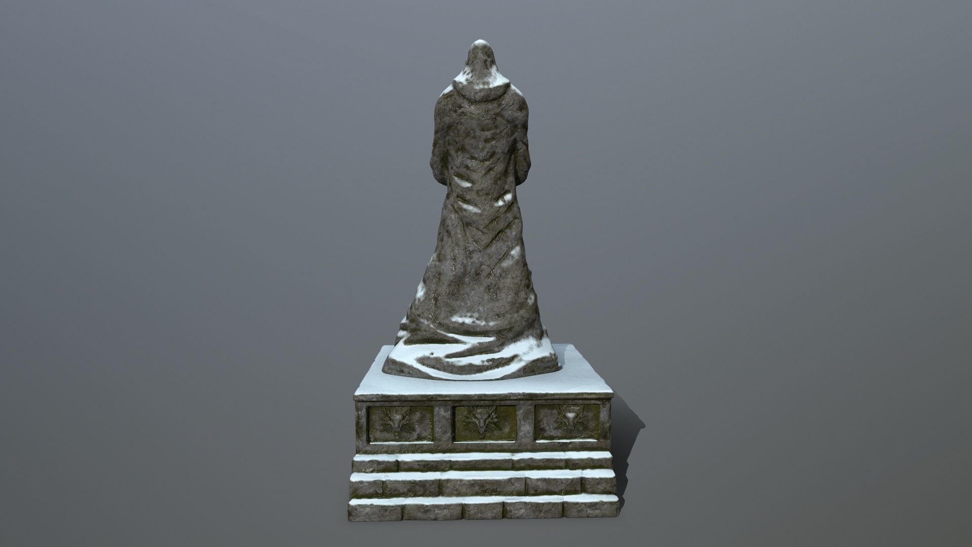 statue Low-poly 3D model_5
