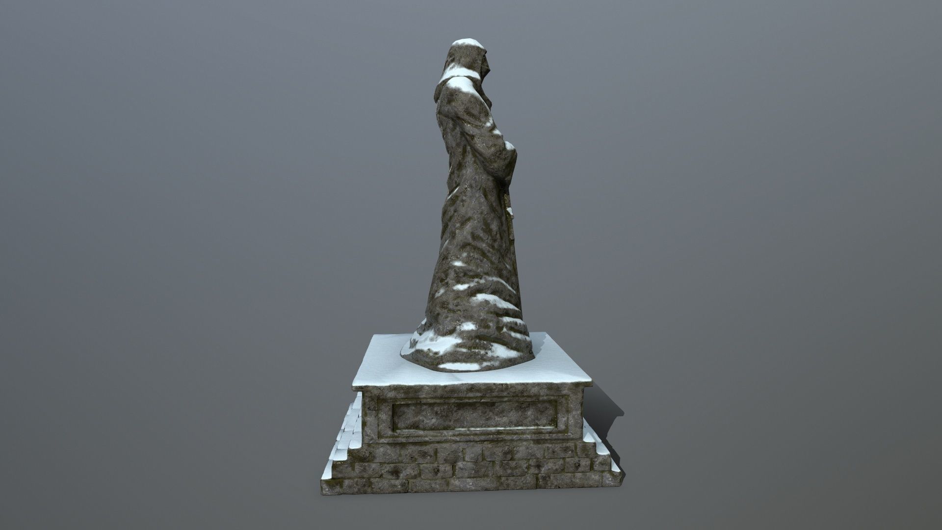 statue Low-poly 3D model_3