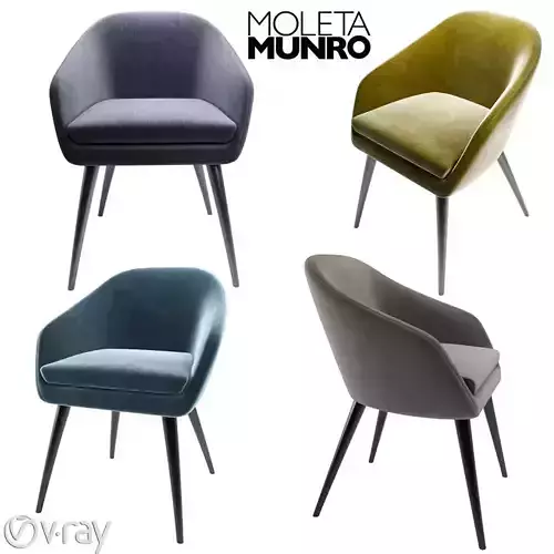 Aleria Upholstered Fabric Chair With Armrests