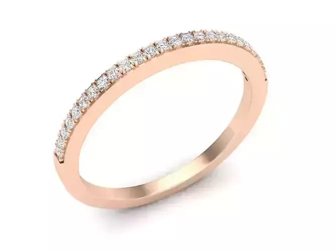 Diamond Anniversary Wedding Band for woman 3D print model