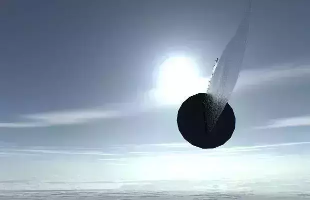 knife in air above clouds