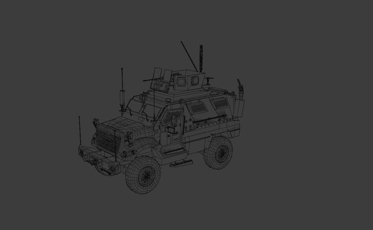 Navistar MaxxPro Tank Low-poly 3D model_10