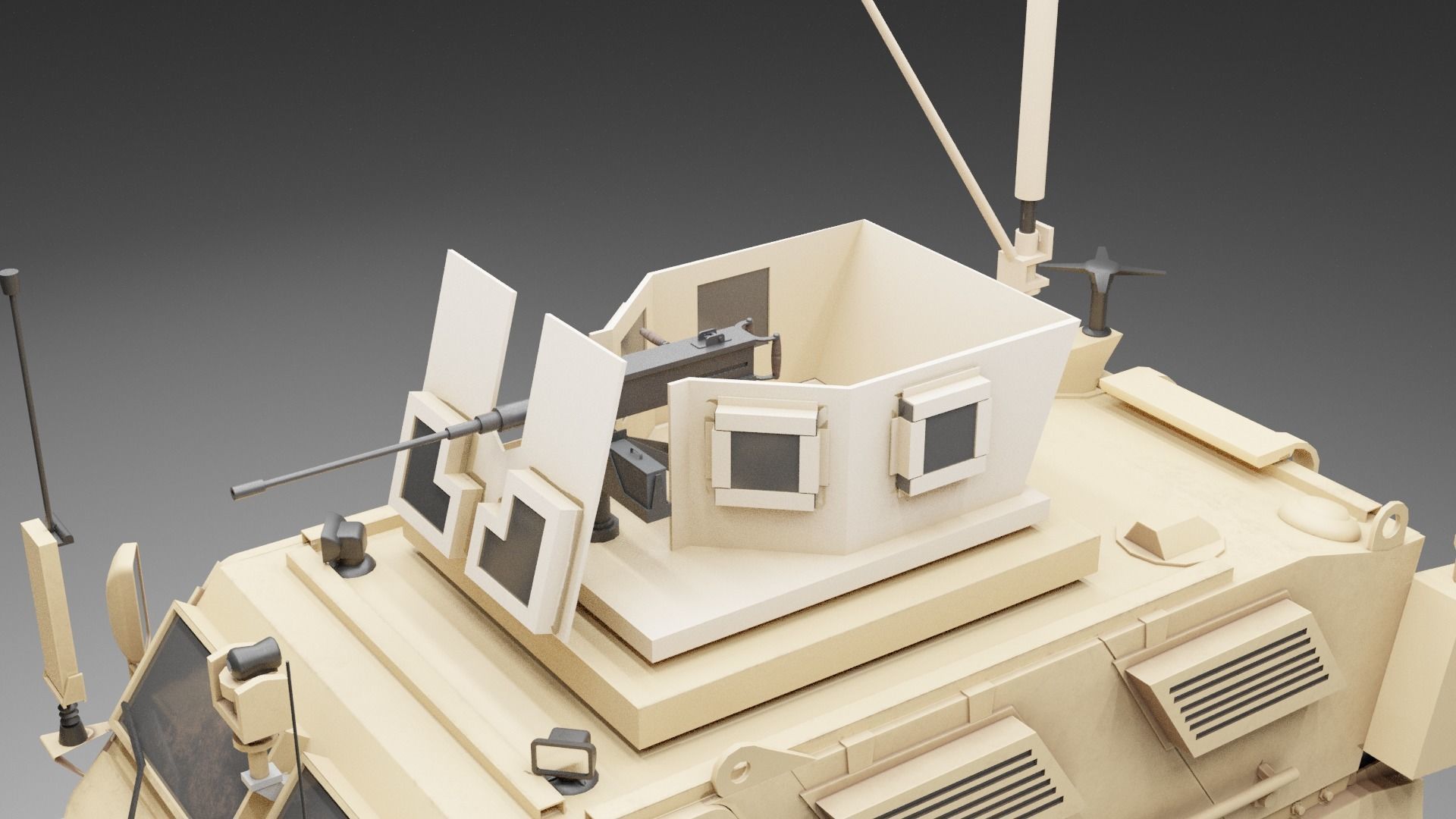 Navistar MaxxPro Tank Low-poly 3D model_9