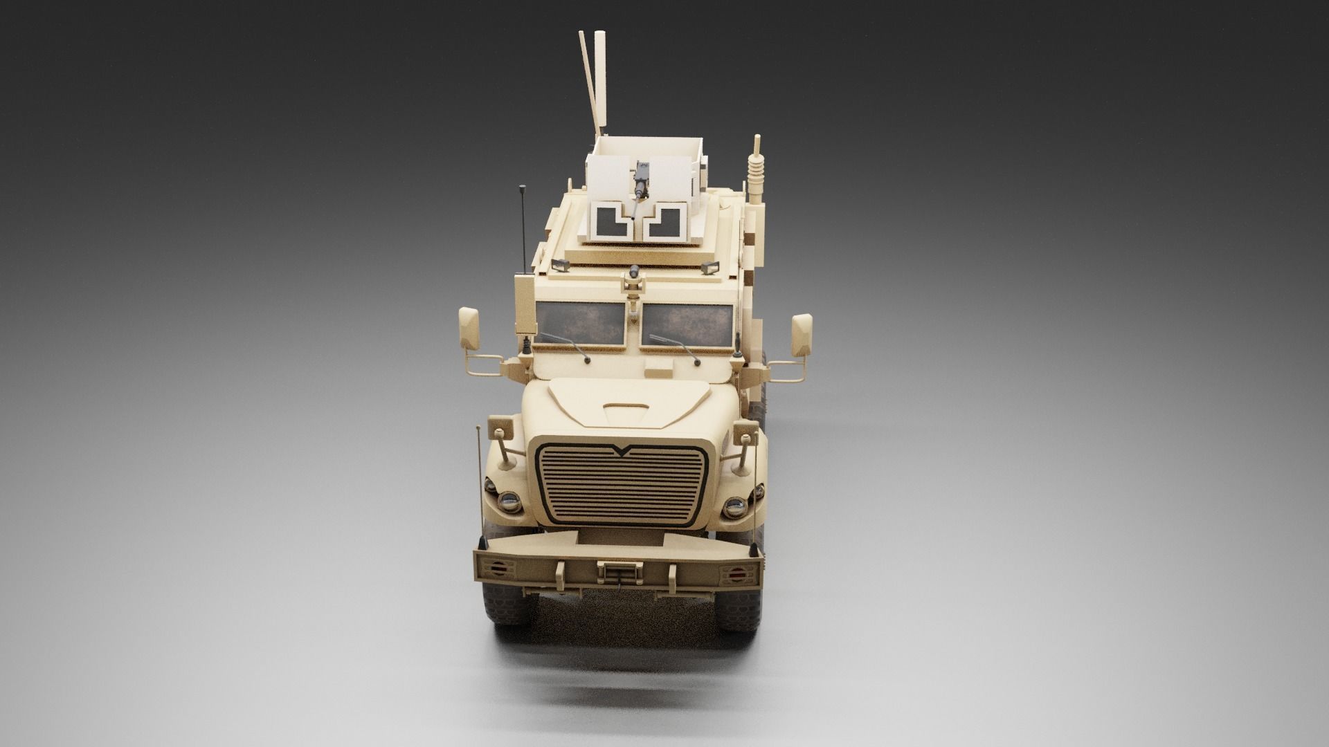 Navistar MaxxPro Tank Low-poly 3D model_2