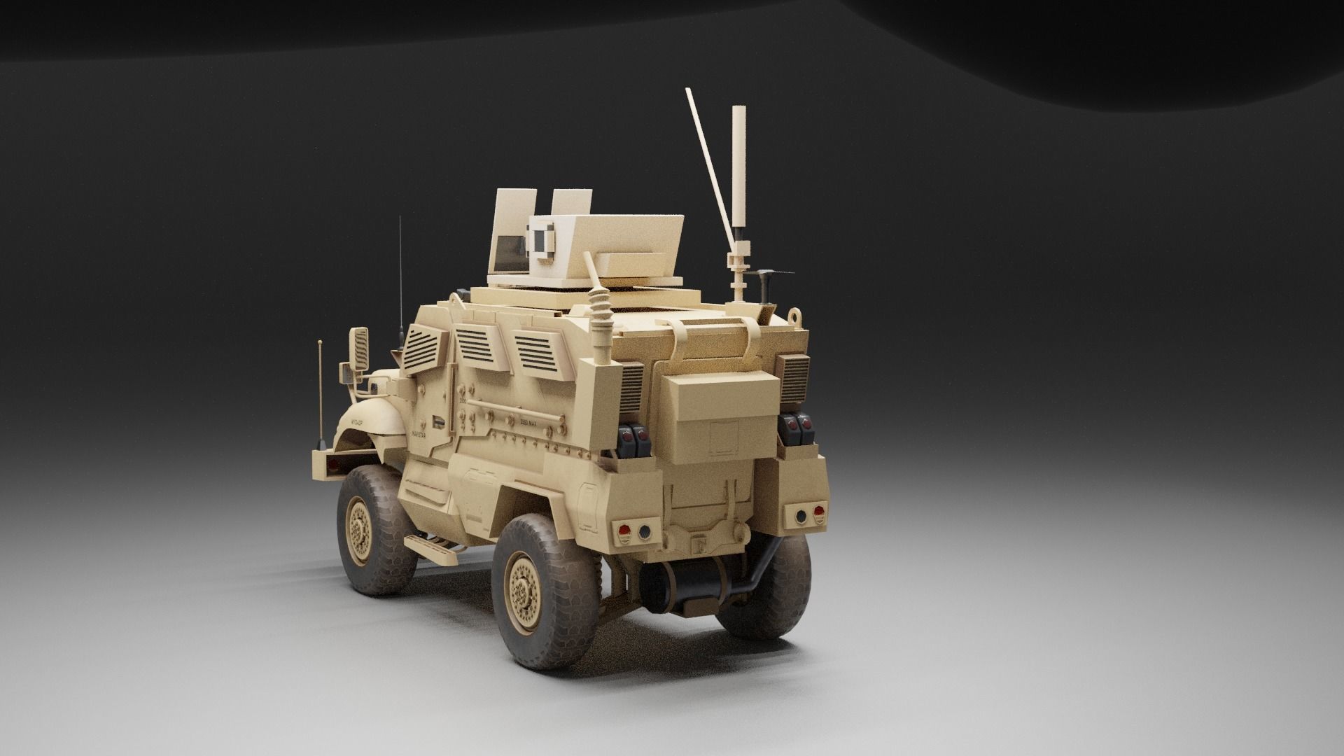 Navistar MaxxPro Tank Low-poly 3D model_4