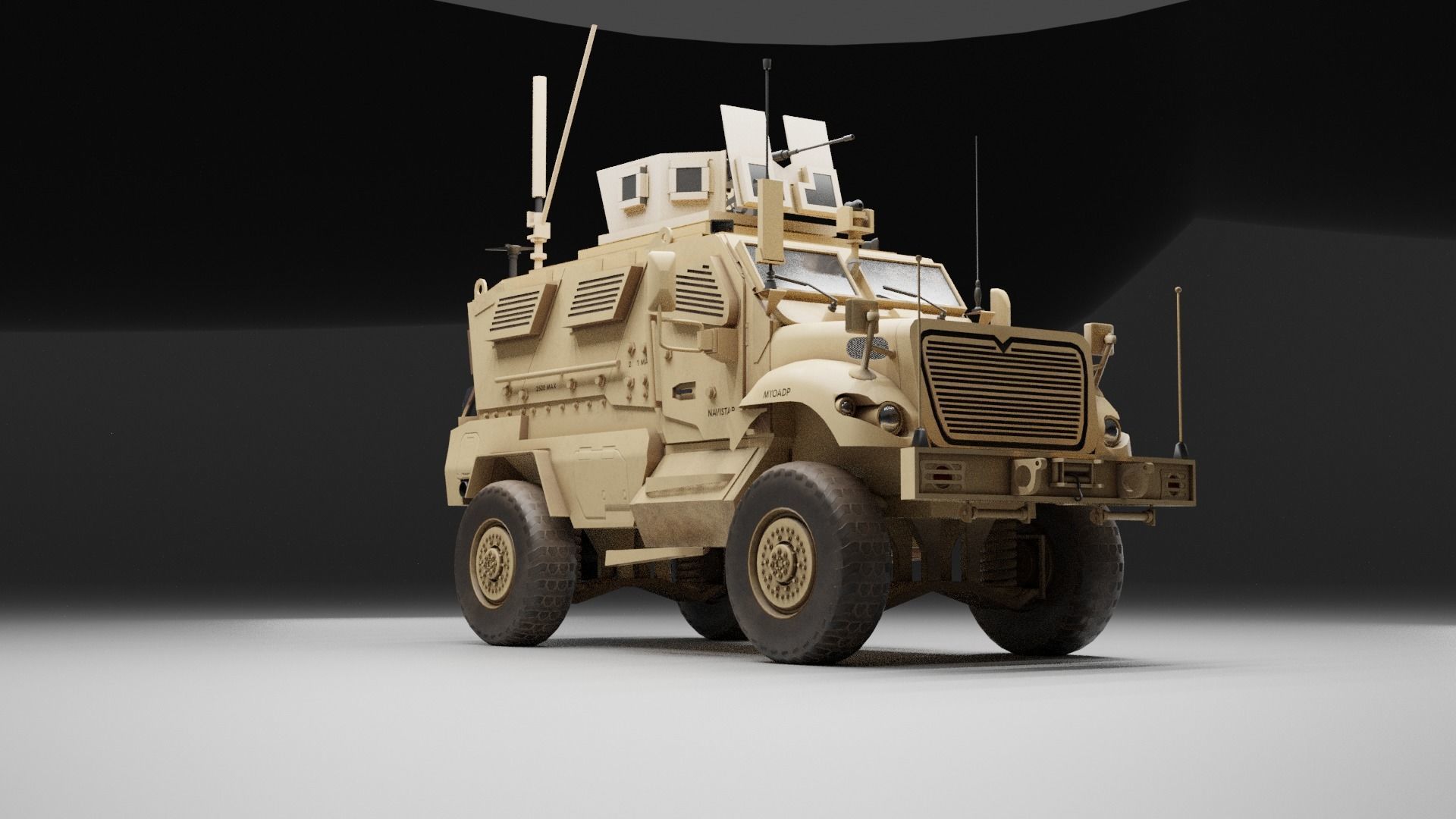 Navistar MaxxPro Tank Low-poly 3D model_8