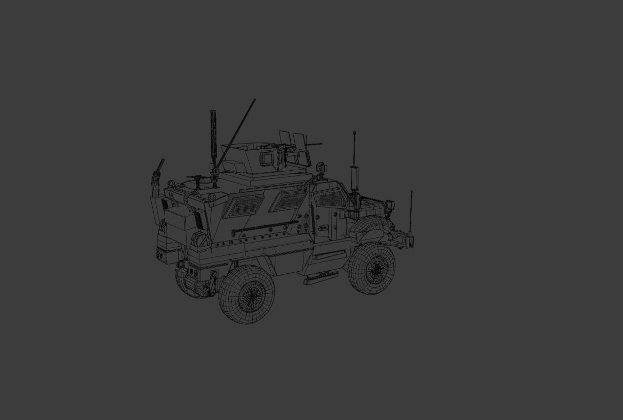 Navistar MaxxPro Tank Low-poly 3D model_12