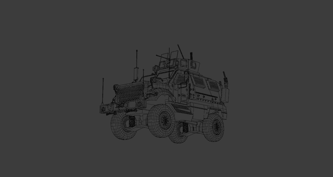 Navistar MaxxPro Tank Low-poly 3D model_11