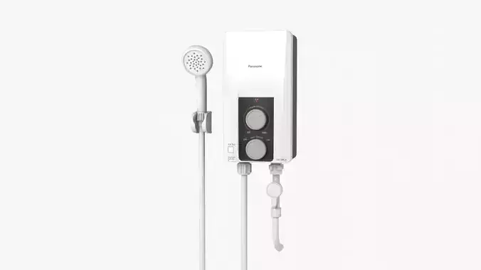 Shower Water Heater Low-poly 3D model