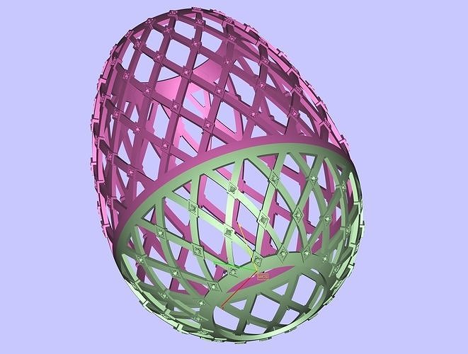 Grid Egg with diamonds 3D print model