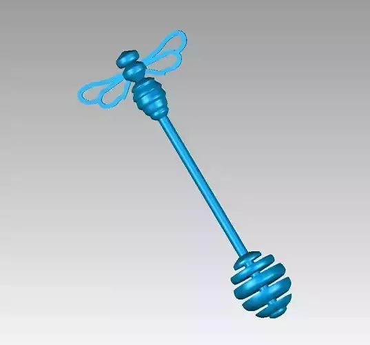 Honey Wand Dipper with Bee on Top 3D print model