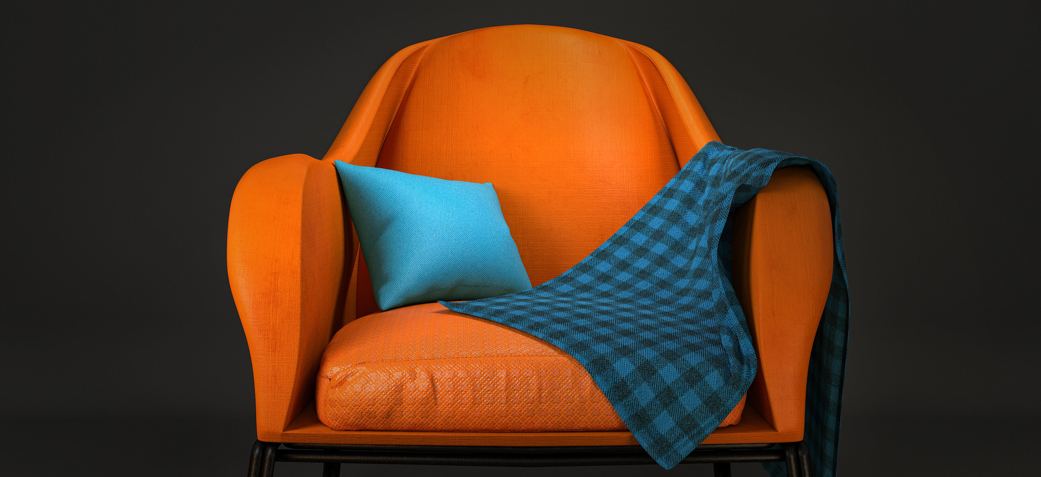 Modern sofa 3D model_1
